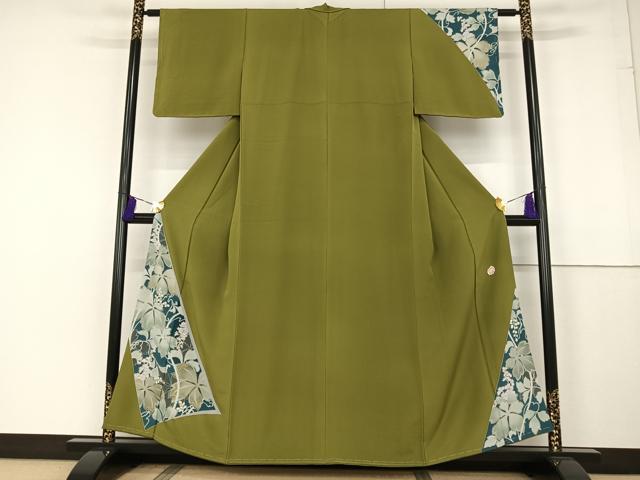 平和屋着物●狂言師　野村萬斎　MANSAI　訪問着　草花文　金彩　正絹　逸品　未使用　AAAQ0650np