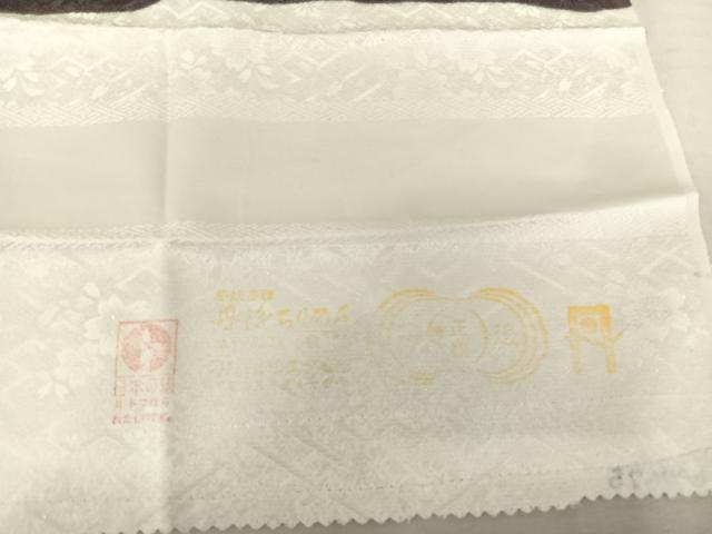 平和屋着物●NICOLE 振袖 駒刺繍 孔雀羽草花文 暈し染め 金彩 銀通し地 正絹 逸品 AAAQ0666np
