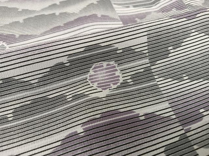 平和屋着物▽小紋 単衣 雪輪文 ロング丈 洗える着物 AAAQ0671np