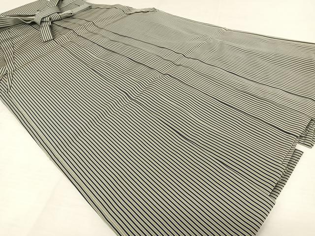 平和屋着物●男性 馬乗り袴 縞 正絹 逸品 AAAQ0742np