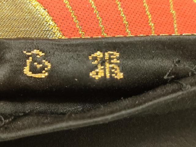 平和屋着物◎六通柄袋帯　舞鳥文　黒地　金銀糸　正絹　逸品　AAAQ1203tm