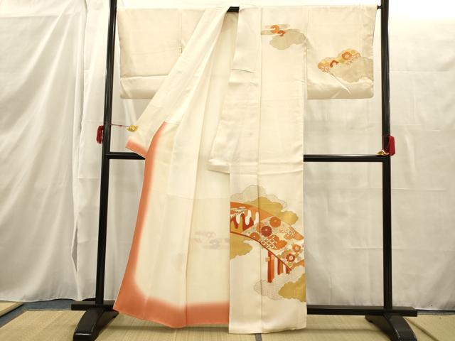 平和屋着物■訪問着　駒刺繍　菊　金彩　正絹　逸品　AAAQ1726fy