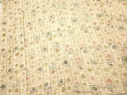 平和屋着物■上質な小紋　型染め　流水楓文　正絹　逸品　AAAQ1728fy