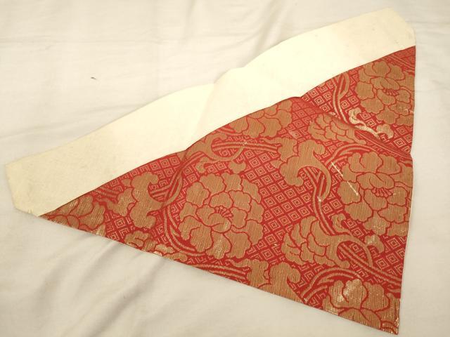 平和屋本店■打敷　内敷　三角　花唐草文　金襴　法衣　寺院　仏具　仏教　僧侶　神職　装束　AAAQ3726ja