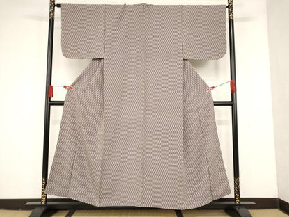 平和屋着物■上質な小紋　幾何学文様　正絹　逸品　AAAQ4338st