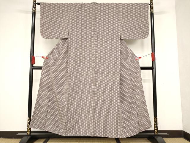 平和屋着物■上質な小紋　幾何学文様　正絹　逸品　AAAQ4338st