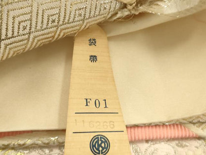 平和屋着物◎六通柄袋帯 唐織 花丸文 金銀糸 正絹 逸品 AAAQ5745tm