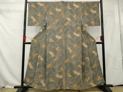 平和屋着物●上質な小紋 花鳥文 正絹 逸品 AAAQ6230gw