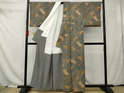 平和屋着物●上質な小紋 花鳥文 正絹 逸品 AAAQ6230gw