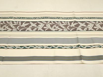 平和屋着物●本場筑前博多織 八寸名古屋帯 枝葉間道 銀糸 正絹 逸品 AAAQ7810wj