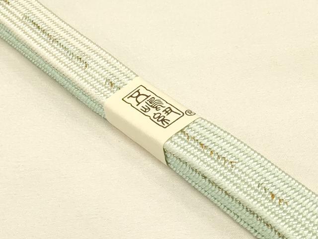 平和屋本店●無形文化財　江戸組紐　五嶋紐　和装小物　帯締め・帯揚げセット　高麗組　暈し　金糸　逸品　未使用　AAAQ9320ay