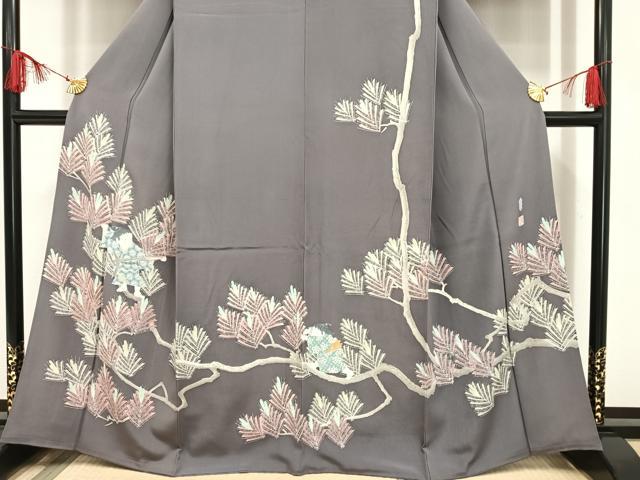 平和屋着物●本加賀友禅作家 斉藤正史 訪問着 若松に童子 遊児 証紙付き 正絹 逸品 AAAR0095np