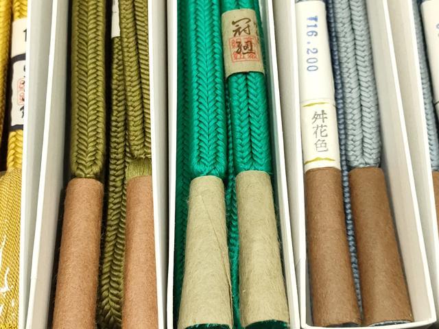 平和屋着物●和装小物　上質な帯締め12本セット　冠組　ゆるぎ組　切り房・撚り房　箱入り　逸品　全て未使用　AAAR1510ay