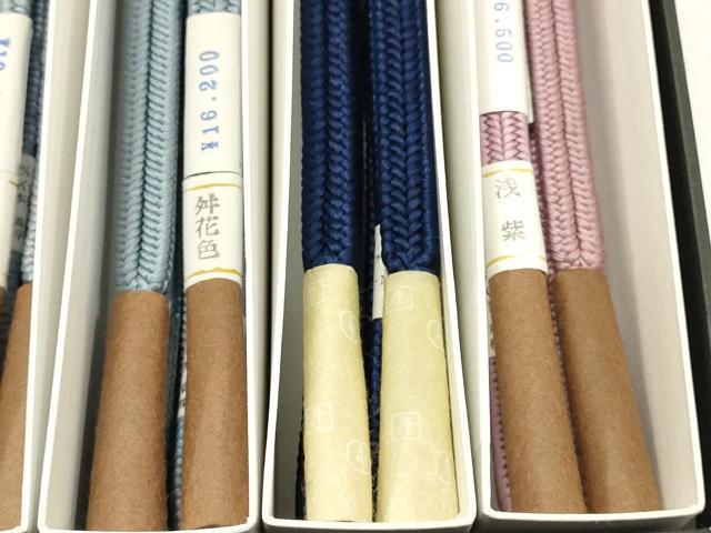 平和屋着物●和装小物　上質な帯締め12本セット　冠組　ゆるぎ組　切り房・撚り房　箱入り　逸品　全て未使用　AAAR1510ay