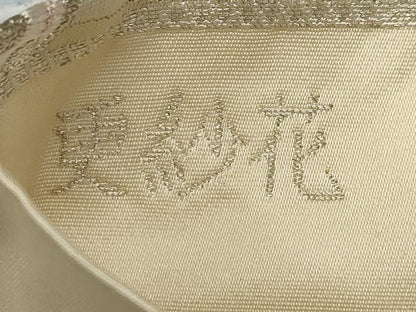 平和屋着物◎六通柄袋帯 唐織 更紗花 銀糸 正絹 逸品 AAAR1697sx