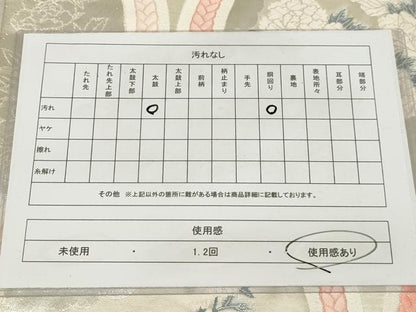平和屋着物◎六通柄袋帯 唐織 立涌花文 銀糸 正絹 逸品 AAAR1714sx
