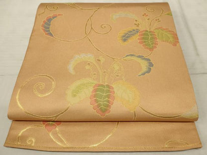 平和屋着物◎全通柄 本袋帯 桐唐草 金糸 正絹 逸品 AAAR1889sx