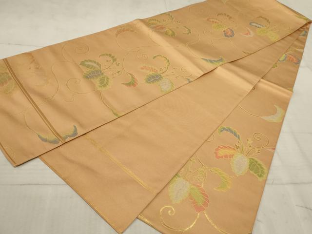 平和屋着物◎全通柄 本袋帯 桐唐草 金糸 正絹 逸品 AAAR1889sx