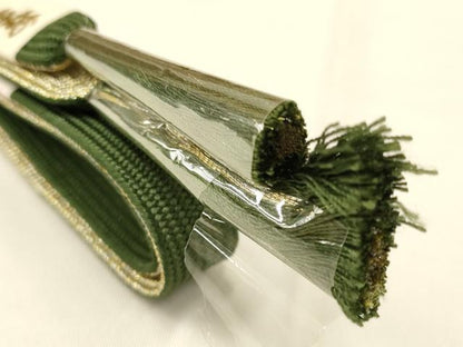 平和屋着物●和装小物 帯締め・帯揚げセット 道長文様 高麗組 綾出し 暈し染め 金銀糸 金箔糸使用 逸品 未使用 AAAR3077ay