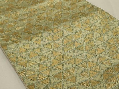 平和屋着物◎六通柄袋帯 琳派つづれ織 幾何学文 金糸 正絹 逸品 AAAR4655ou