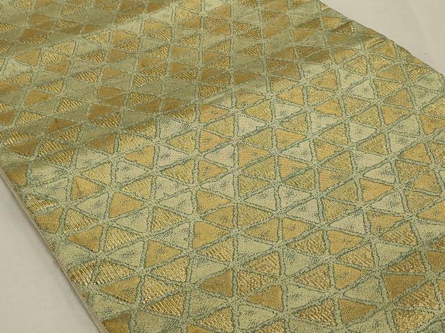 平和屋着物◎六通柄袋帯 琳派つづれ織 幾何学文 金糸 正絹 逸品 AAAR4655ou