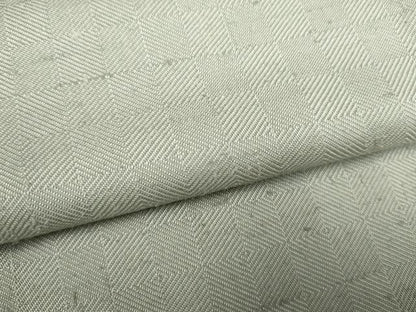 平和屋着物▽ざざんざ織　伊兵衛織　単衣　入子菱　蕎麦切色　正絹　逸品　AAAR5006cs
