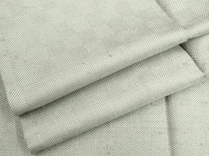 平和屋着物▽ざざんざ織　伊兵衛織　単衣　入子菱　蕎麦切色　正絹　逸品　AAAR5006cs