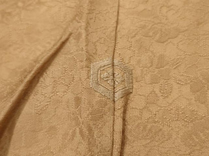平和屋着物■上質な色無地　草花地紋　伽羅色　正絹　逸品　AAAR5265ru