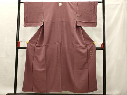 平和屋着物■上質な色無地　作家物　浅蘇芳色　正絹　逸品　未使用　AAAR5268ru