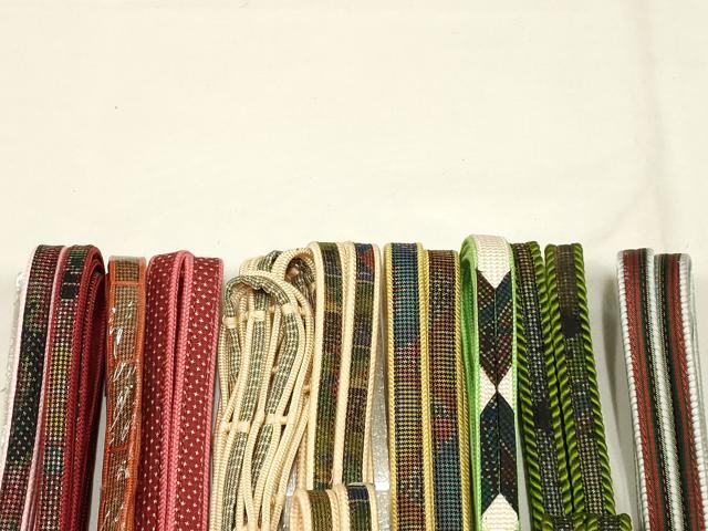 平和屋着物●和装小物　上質な帯締め10本セット　本場大島紬　逸品　全て未使用　AAAR6767ay
