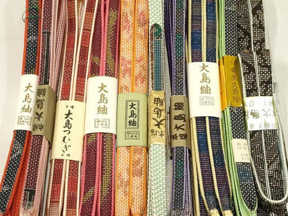 平和屋着物●和装小物　上質な帯締め10本セット　本場大島紬　逸品　全て未使用　AAAR6769ay