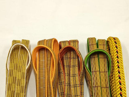 平和屋着物●和装小物 上質な帯締め5本セット 超希少 本場黄八丈 東京都無形文化財 山下めゆ 逸品 全て未使用 AAAR6771ay