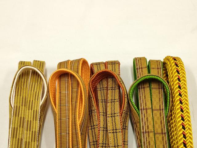 平和屋着物●和装小物 上質な帯締め5本セット 超希少 本場黄八丈 東京都無形文化財 山下めゆ 逸品 全て未使用 AAAR6771ay