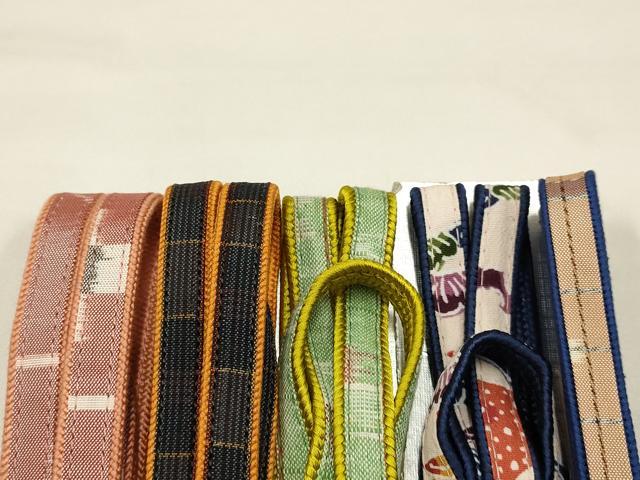 平和屋着物●和装小物　上質な帯締め5本セット　本場琉球絣　紅型　逸品　全て未使用　AAAR6772ay