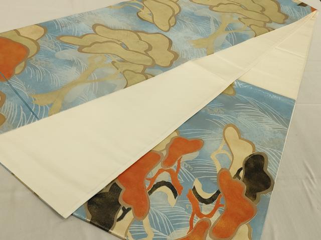 平和屋着物◎六通柄袋帯　作家物　立波松文　金彩　引箔　正絹　逸品　AAAR6823ou