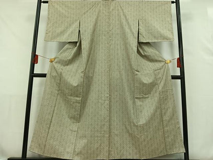 平和屋着物■本場大島紬　7マルキ　幾何学文様　正絹　逸品　AAAR6867jh