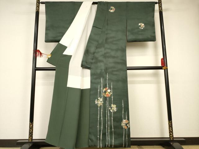 平和屋着物■訪問着　枝梅花丸文　金彩　正絹　逸品　AAAR7354br