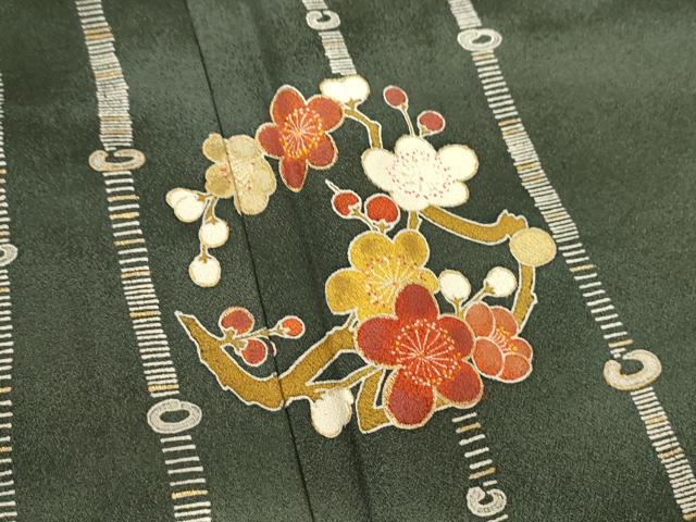 平和屋着物■訪問着　枝梅花丸文　金彩　正絹　逸品　AAAR7354br