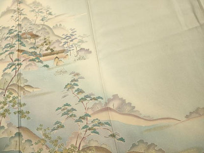 平和屋着物■訪問着　風景文　正絹　逸品　AAAR7548fy