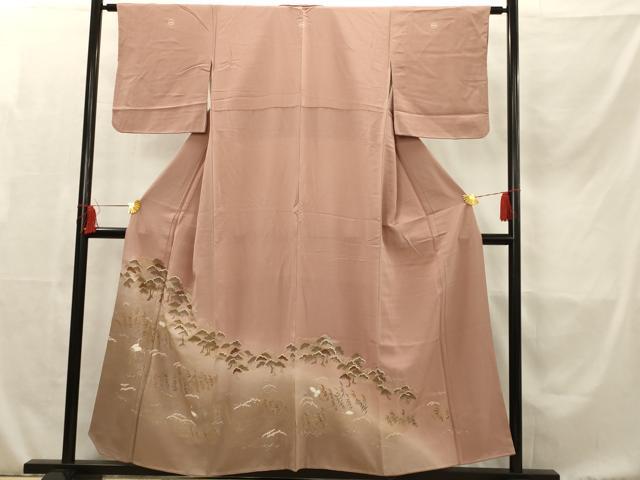 平和屋着物■訪問着　流水文　鶴　金彩　正絹　逸品　AAAR7564fy