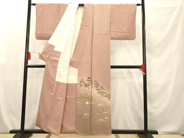 平和屋着物■訪問着　流水文　鶴　金彩　正絹　逸品　AAAR7564fy