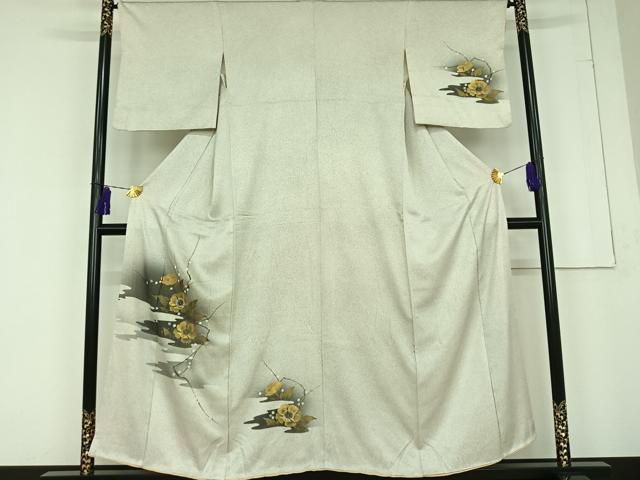 平和屋着物■訪問着　流水花文　蛍　金彩　正絹　逸品　AAAR7774jh