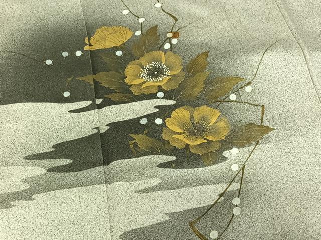平和屋着物■訪問着　流水花文　蛍　金彩　正絹　逸品　AAAR7774jh