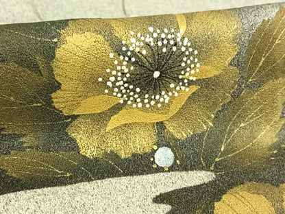平和屋着物■訪問着　流水花文　蛍　金彩　正絹　逸品　AAAR7774jh