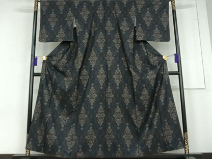 平和屋着物■本場大島紬　更紗花文　正絹　逸品　AAAR7780jh