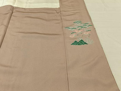 平和屋着物■豪華色留袖 風景文 ときがら茶色 暈し染め 正絹 逸品 AAAR8137jh