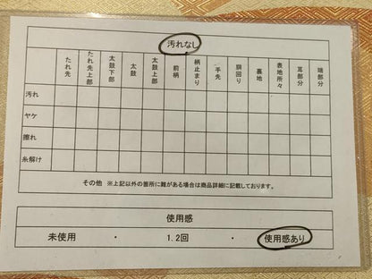 平和屋着物◎佐賀錦　本場筑前博多織　六通柄袋帯　地紙文　金糸　正絹　逸品　AAAR8513ou