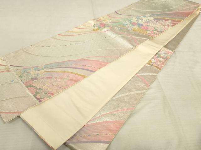 平和屋着物◎六通柄袋帯 唐織 花車文 金銀糸 正絹 逸品 AAAR8850pf