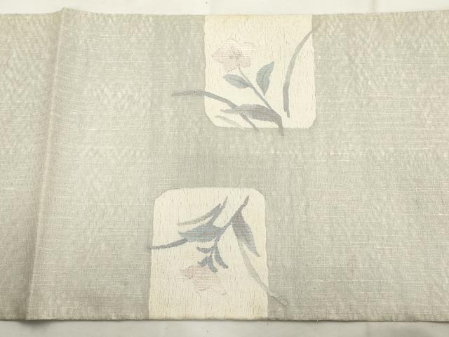 平和屋着物◎太鼓柄袋帯 すくい織り 色紙花文 金銀糸 正絹 逸品 AAAS0770sg
