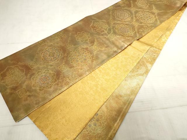 平和屋着物◎佐賀錦 六通柄袋帯 蜀江花文 金糸 引箔 正絹 逸品 AAAS1353hg